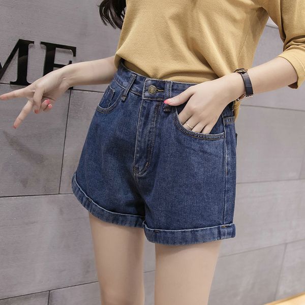 

streamgirl denim shorts women's white women short jeans khaki wide leg elastic waist vintage high waist shorts women summer, White;black