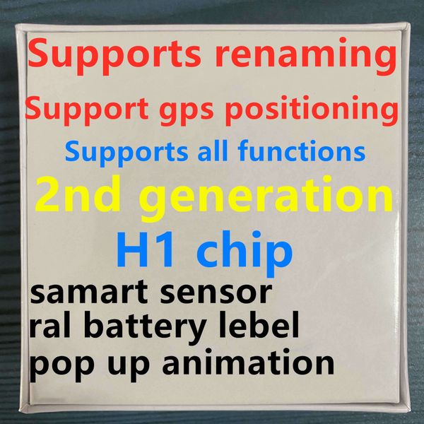 

h1 chip earphones gps rename air ap3 pro ap2 tws gen 2 pods pop up window bluetooth headphones auto paring wireles charge case earbuds new