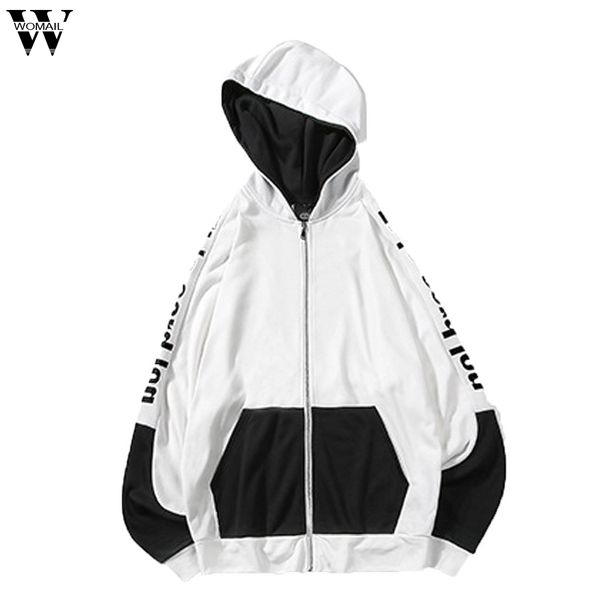 

womail jackets men autumn fashion hip hop streetwear hooded jackets coat letter waterproof jacket patchwork block windbreaker731, Black;brown