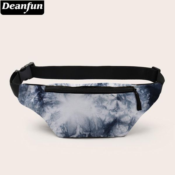 

deanfun 3d printed waist bags marble grain patterned fanny pack with zipper for women bum bag for travelling d18016