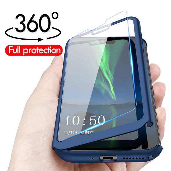

nagfak luxury 360 full cover чехол для телефона huawei nova 3 case для huawei nova 3i 3e case защитный чехол с закаленным стеклом