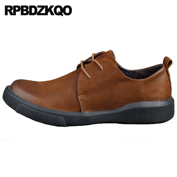 

real leather oxfords lace up italy footwear black men brown genuine shoes casual italian runway spring 2019 high quality