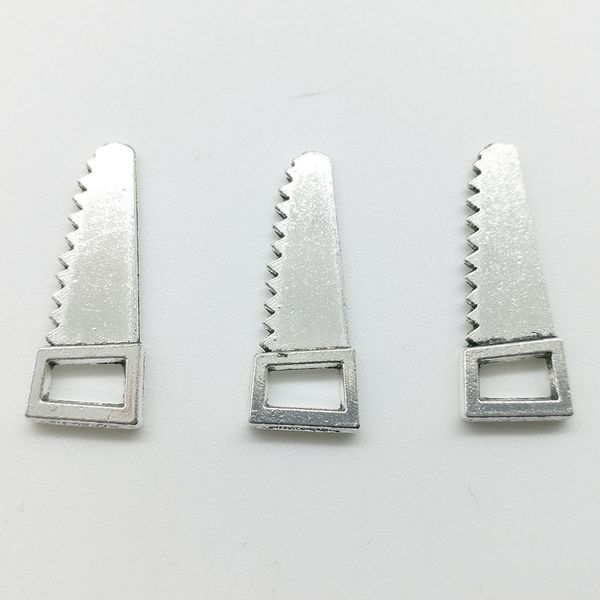 

150pcs/lot hand saw alloy charms pendant retro jewelry diy keychain ancient silver pendant for bracelet earrings necklace 23*9mm, Bronze;silver