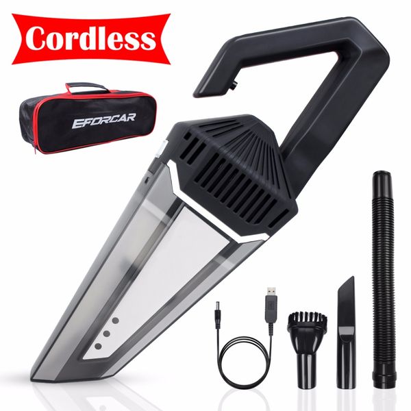 

car vacuum cleaner wet/dry cordless rechargeable vacuum cleaner for car home office dust catcher with 4500pa powerful suction