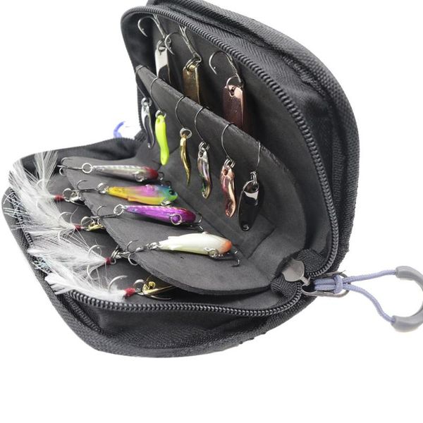 

Fishing bag Waterproof Portable Nylon Sequins Fishing Lure Baits Hooks Tackle Storage Bag Case Organizer Container 15*10*4CM