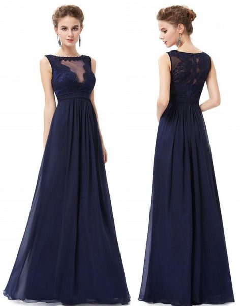 

dark navy evening dresses long shoulder elegant temperament european and american noble shoulder long skirt lace bridesmaid dresses, Black;red