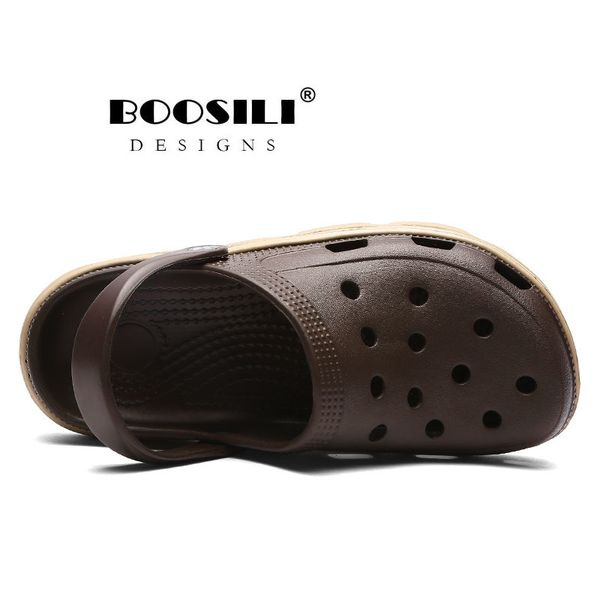 

2019 2020 new mens eva sandal men's garden shoes summer sandals breathable clogs lightweight big size 45 mx200617, Black