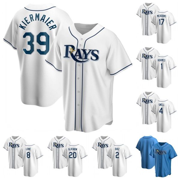 

молодежь 2020 сезон джерси кевин киермаьер блэйк snell austin meadows уэйд боггс lowe вилли адамес yandy диас джо wendle брайан огрейди, Blue;black