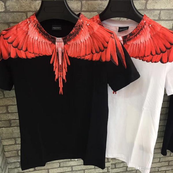 

new marcelo style t shirts burlon men women feather wings mb t-shirt rodeo magazine tee t shirts 10 styles s-2xl, White;black