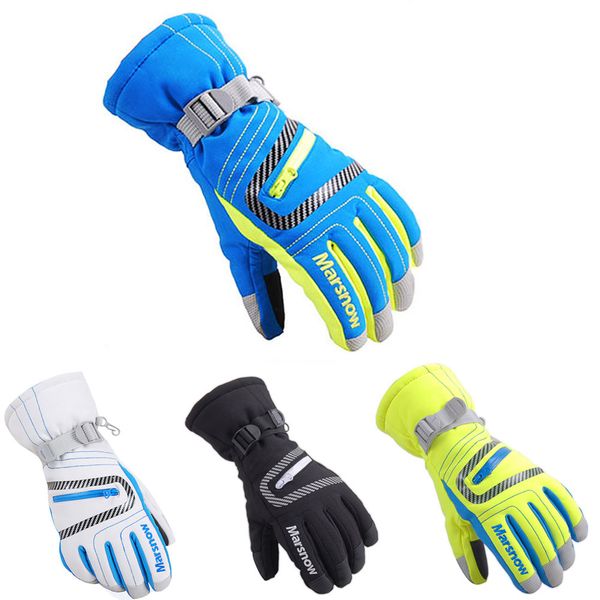 

2018 ski gloves snowboard motorcycle winter kids children parent finger gloves skiing windproof waterproof warm