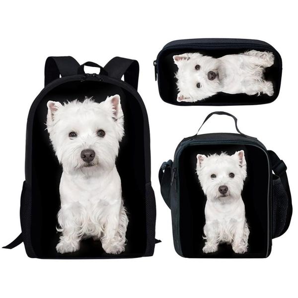 

kids bag girls casual 3pcs schoolbags cute dog puppy print school bags harajuku backpack for boys orthopedic rucksack mochilas
