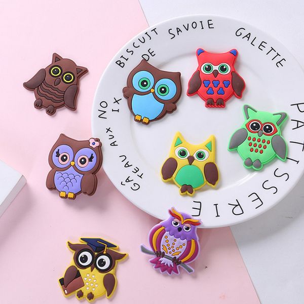 

cute owl silicone cartoon fridge magnets whiteboard sticker refrigerator magnets kids toy gift home decoration wholesale -38