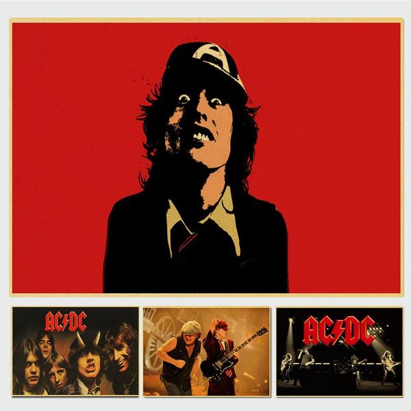 

australian rock band ac/dc retro poster vintage poster wall decor for home bar cafe printing drawing