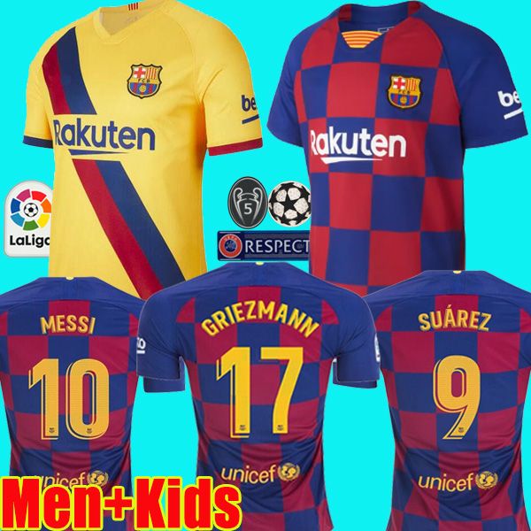 

2019 2020 barcelona jer ey away yellow 10 me i occer jer ey 9 uarez 23 mutiti 14 malcom football hirt cami a de barcelona jer ey pique