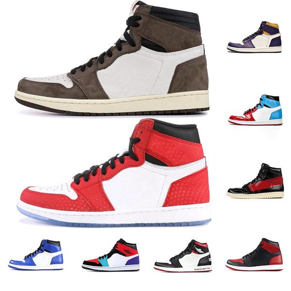 

1 high og travis scotts jordan retro basketball shoes spiderman unc 1s 3 mens homage men sport designer sneakers trainers