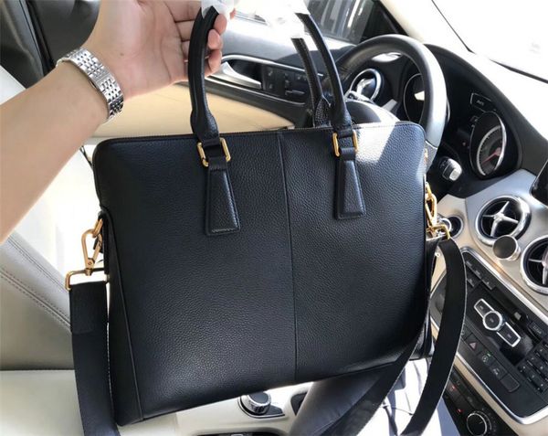 

designer handbag men fashion briefcases leather men's joker good match soft handle attache case luxury handbags newset 1
