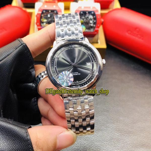 

tw version de ville 424.10.40.20.06.001 gray dial 2824 automatic mechanical men's watch sapphire 316l-steel-case classic gents watches, Slivery;brown