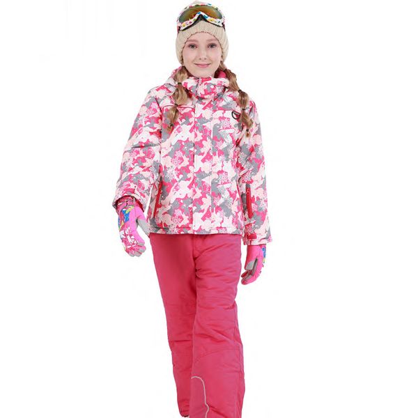 

ski suit 2019 new girls waterproof pants jacket set winter sports thickened clothes kids clothes children's ski suits