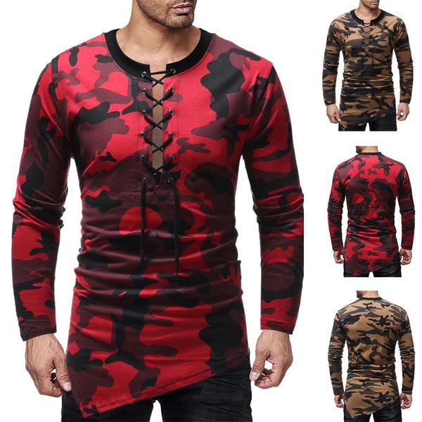 

cool2019 камуфляж грудь декольте tether нерегулярные юбка тенденция самосовершенствование мужской с длинным рукавом t жалость, White;black