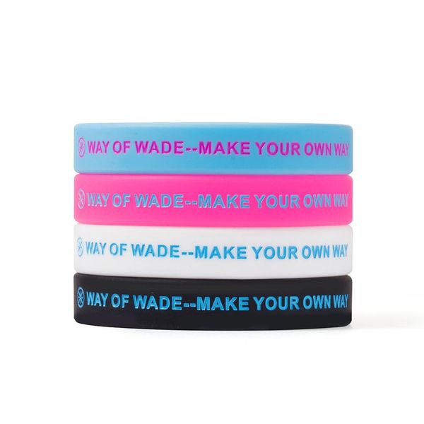 

wade same style silicone bracelet basketball star inspirational fashion sport wristband, Golden;silver