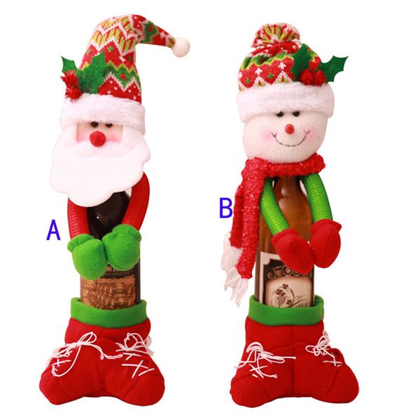 

елочные украшения подвеска подарки бутылки вина обложка decor home party xmas elk санта-клауса снеговик одежда рождество 2019