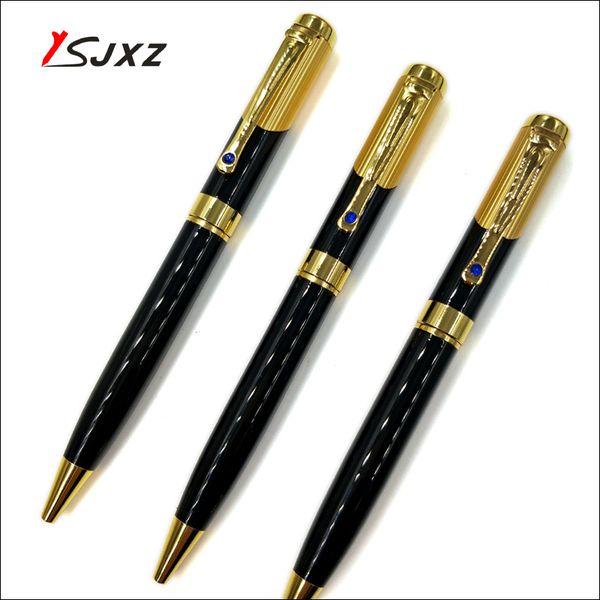 

gold black office supplies luxury writing smooth metal ballpoint pen, Blue;orange