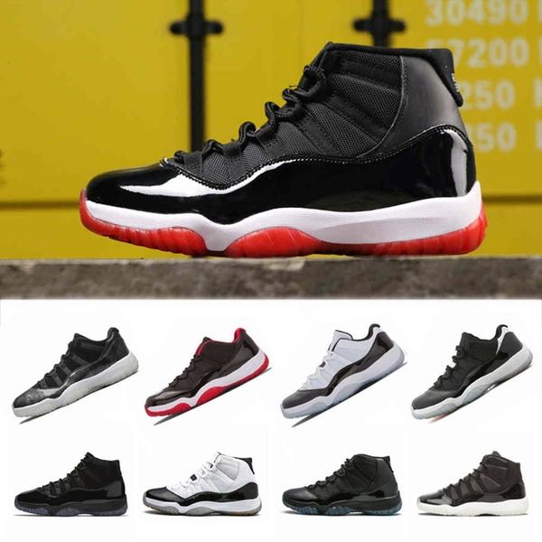 

2020 high 45 concord 11 basketball shoes men women 11s sneakers cap and gown prm heiress gym red chicago platinum tint space jams, Black