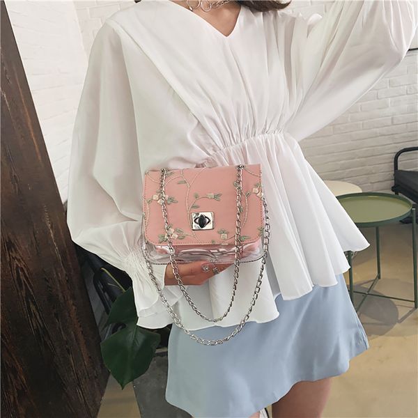 

ocardian handbag women fashion cover solid transparent wild messenger bag simple single mini flap luxury handbags dropship a18