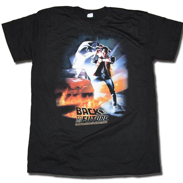 

back to the future t shirt - original poster design 100% official us import bf mens print t shirt 100% cotton tee plus size, White;black