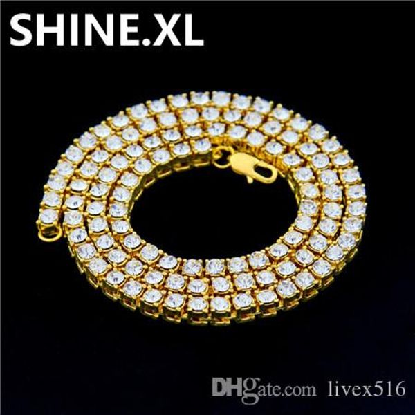 

bling bling new 1 row tennis necklace/bracelet 20/22/24 inch silver finish lab created diamonds 4mm iced out solitaires