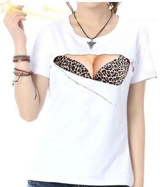 

o шеи тенниска конструктора лета женщин одежда женщин дизайнер tshirts модные creative 3d leopard шаблон печатная, White