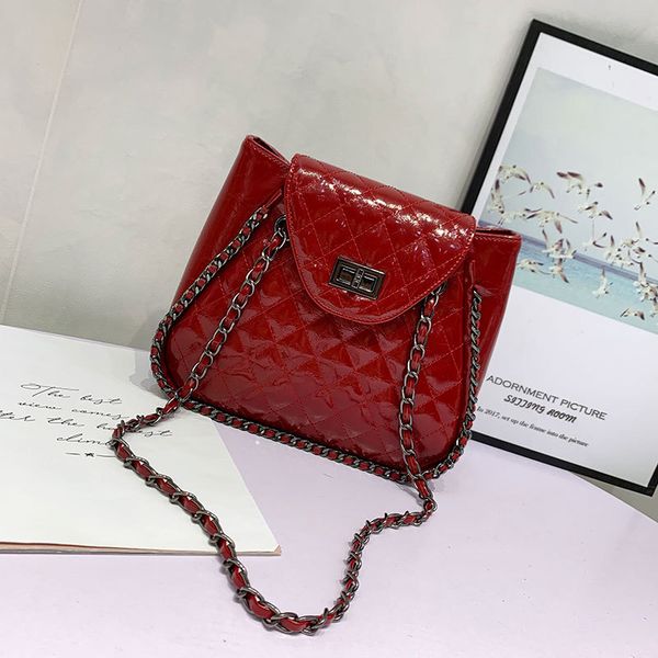 

2019 women beautiful diamond lattice chain strap shoulder bag cross body bags hot