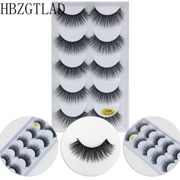 

2019 new mink eyelashes 3d mink lashes 5 pairs fake eyelashes natural 3d false lashes eyelash extension cilios maquiagem
