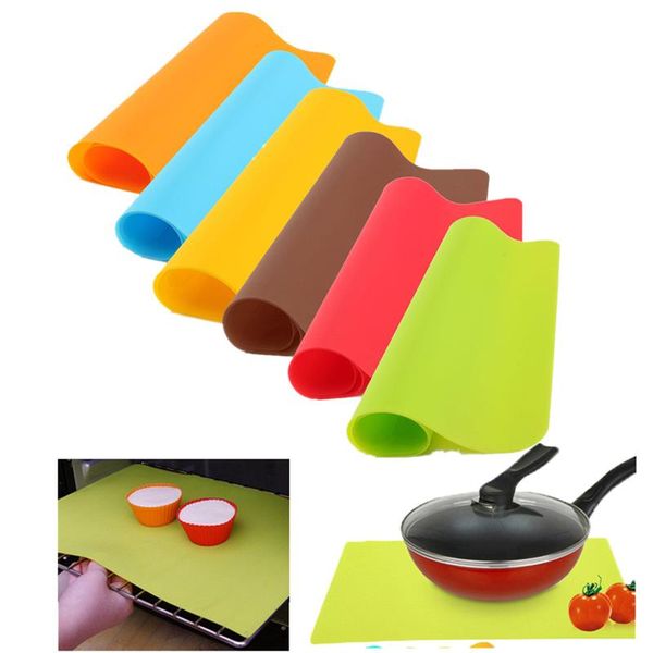 40x30cm Tappetino in silicone Tappetino per teglie Tappetino per forno in silicone Cuscinetto per isolamento termico Tappetini per biscotti Fodera per cottura Utensili da cucina spessi antiaderenti