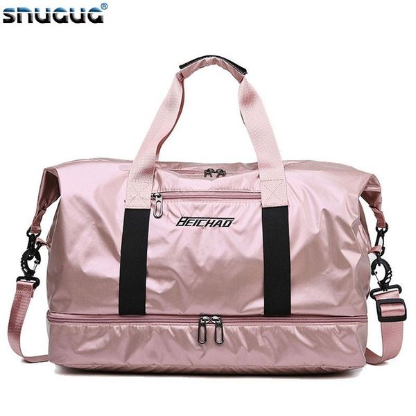 

new waterproof travel sports bag ladies outdoor sport gym bags women oxford fitness storage tote for shoe men training bag 2019