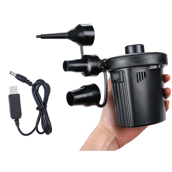 

durable home electric deflate compressor usb charging quick fill portable car practical air pump for boat with nozzle inflator