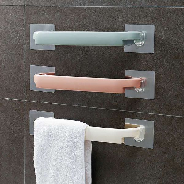 

kitchen bathroom towel rack paste punch kitchen single rod rag rack bathroom thickened towel bar storage shelf