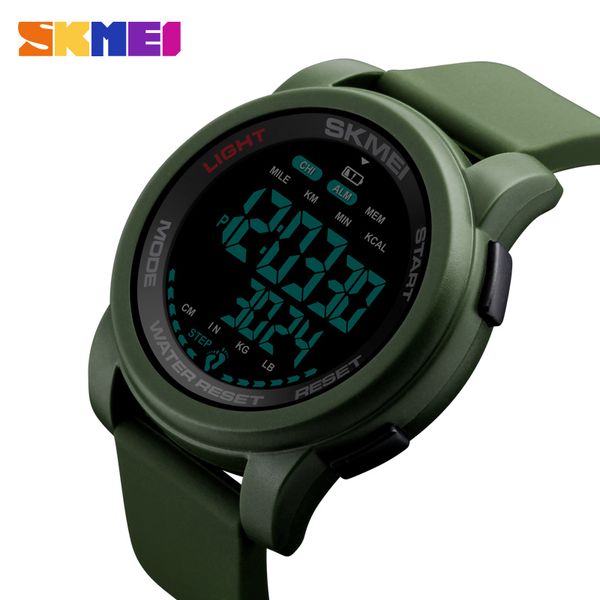 

men sport watch alarm clock digital watch men's brand led wristwatch 5bar waterproof luminous relogio masculino skmei 2019, Slivery;brown