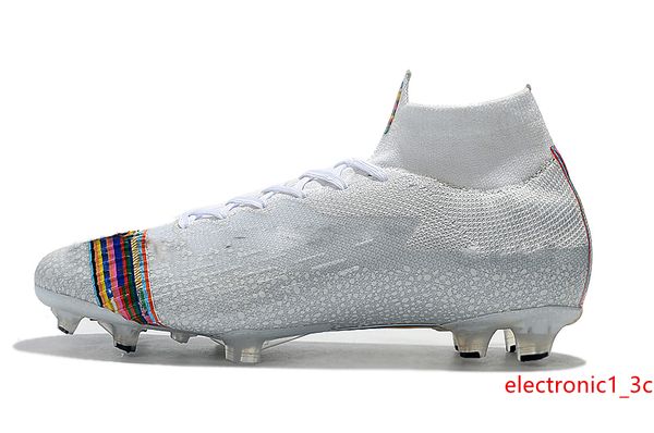 

white red black 100% original soccer cleats cr7 mercurial superfly vi lvl up kids soccer shoes womens football boots