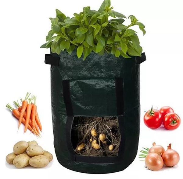 Piantare Grow Bag Verdura All'aperto Appeso Verticale Stile Aperto Chili Pomodoro Patate Fragola Fioriera Per Crescere Patate Pentole