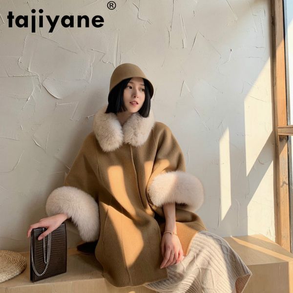 

tajiyane winter coat women collar wool coat female womens coats and jackets women cloak woman jacket casacos 1985 wpy686, Black