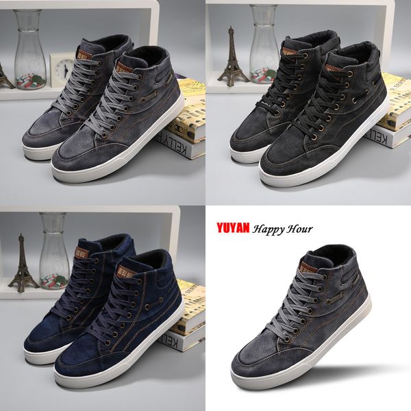 

fashion sneakers men denim shoes cool street canvas shoes men's casual shoes man brand sneakers a304, Black