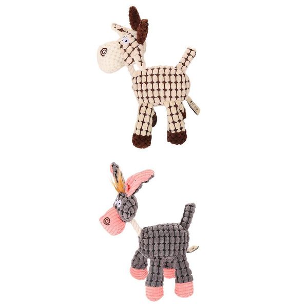 

2x indestructible molar dog squeaky plush pet chew toy for s m l puppy