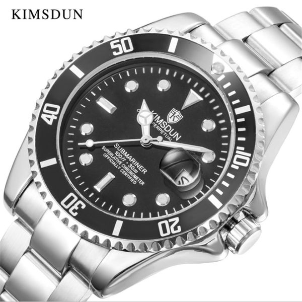 

мужские часы новый kimsoun автоматические механические часы мужчины из нержавеющей стали водонепроницаемый бизнес мужские механические часы, Slivery;brown