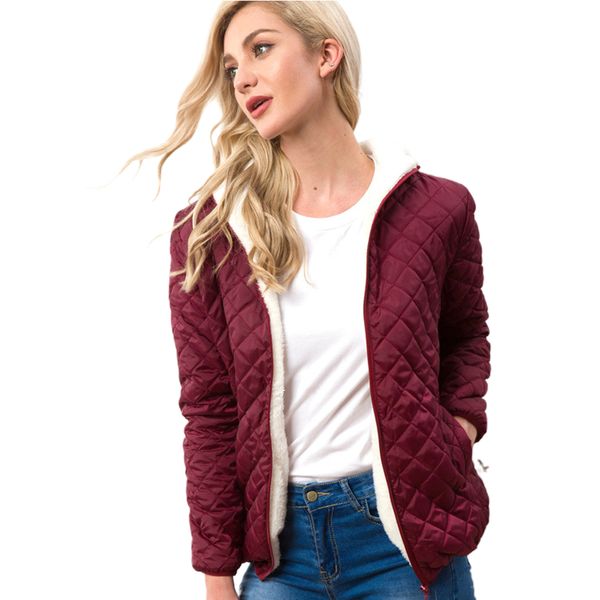 

women coat pockets solid long sleeve thick loose fashion zipper casual daily warm slim cotton blend autumn winter hooded, Black