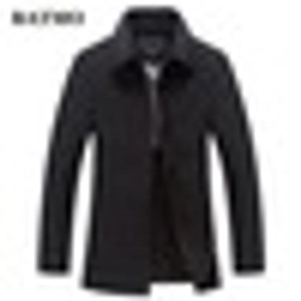 

batmo 2019 new arrival autumn&winter wool casual trench coat men,men's winter wool jackets ,plus-size m-xxxl 8838, Black