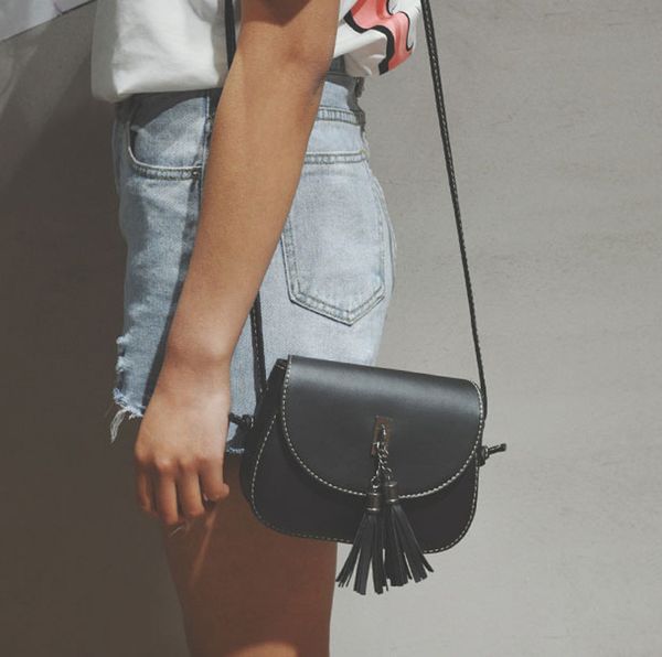 

женщины кисточкой сумка искусственная кожа сумки посыльного сумка crossbody сумка тонкий кошелек тотализатор дамы #yj