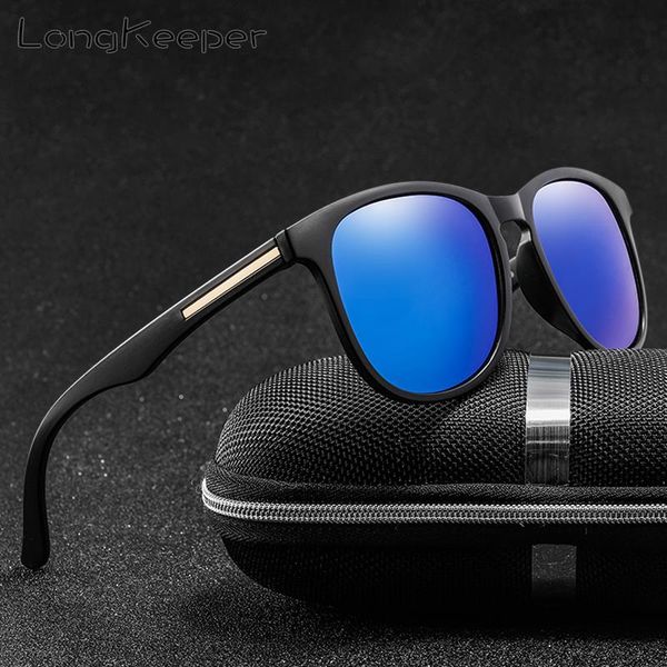

longkeeper polarized sun glasses classic retro oval men's and women's universal style driving sunglasses mirror lens gafas uv400, White;black