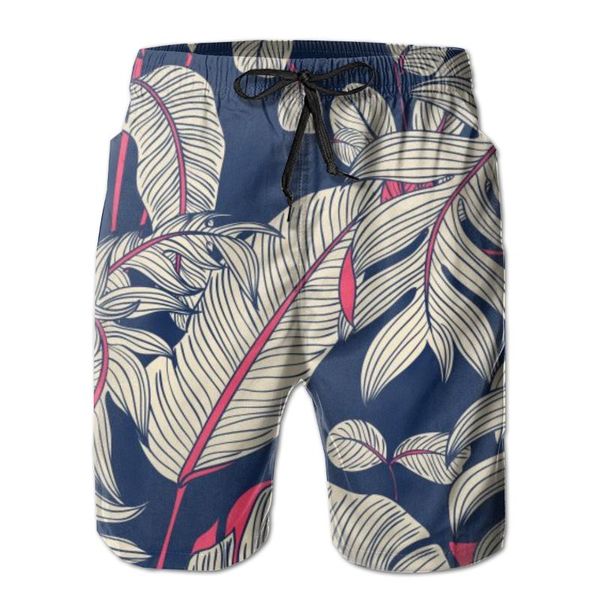 

men's shorts men beach quick-drying swimming trunks selenicereus chrysocardium and hoya obovata beachwear bathing, White;black