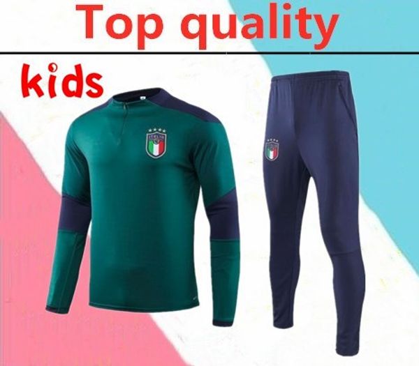 

2019 european italy kids football training suit 19 20 verratti de foot de rossi bonucci immobile children soccer training suit, Black